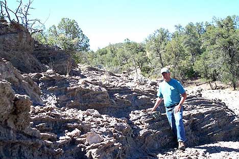 Figure 5.2 A recent photograph of Shackley at the Antelope Creek locality of the Mule Creek obsidian source in western New Mexico. Courtesy of M. Steven Shackley. 