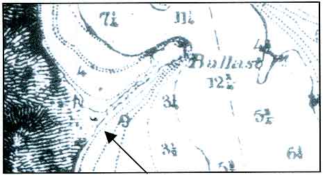 Figure 8.9 1857 Map of San Diego showing location of Fort Guijarros. Set 10, No. 35 by Linden Lohe. 