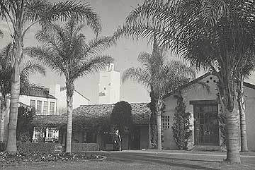 Figure 3.6 A view of the old bookstore with Hardy Tower in the background. Courtesy of San Diego State University Library, University Archives, Photograph Collection. 